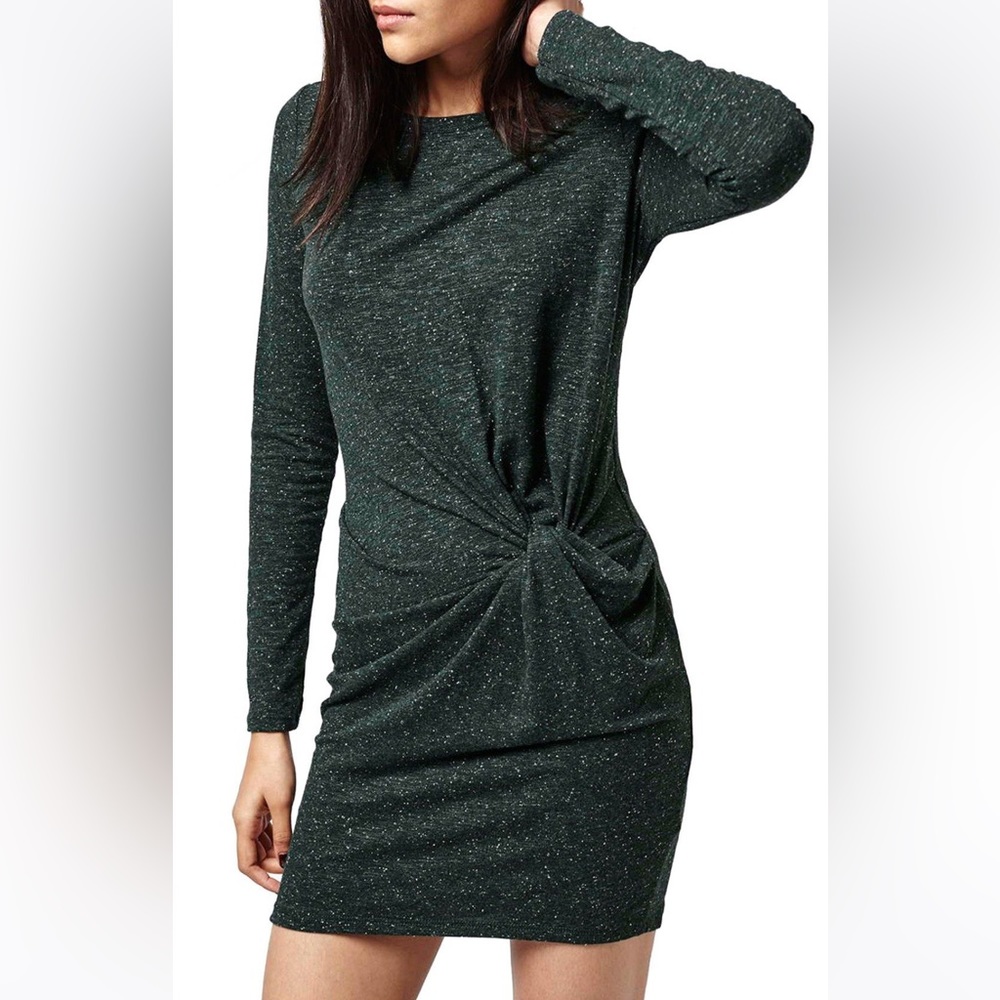Topshop body-con dress knot front (Size 6)